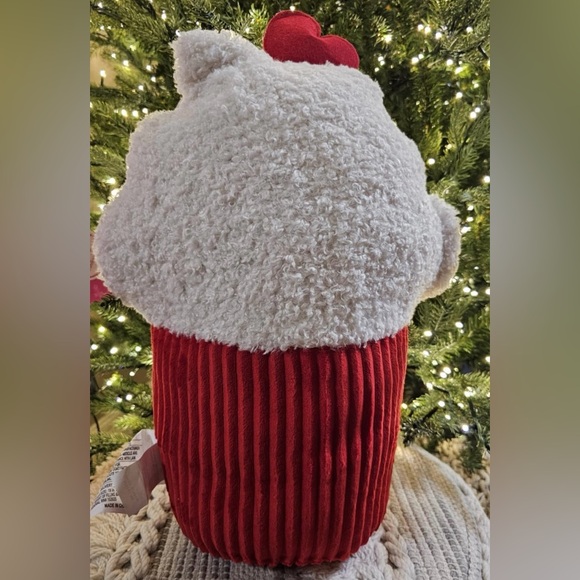 Cupcake pillow NWT Valentines Day faux sweet decor - Picture 2 of 2